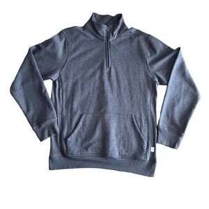 ONIA Tri Blend Blue Half Zip Ribbed Pullover Sweatshirt Men’s size Medium